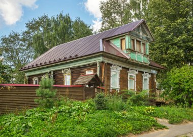 Old street in Myshkin. Russia