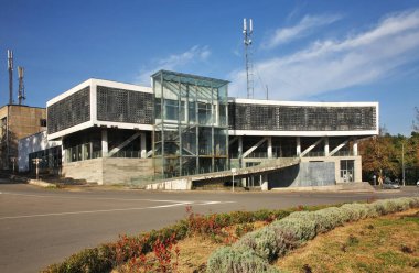 Kutaisi yakınlarındaki Tskaltubo kasabasında postane. Imereti bölgesi. Georgia