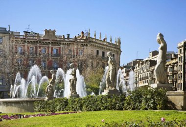 Barcelona 'daki Katalonya Meydanı. İspanya