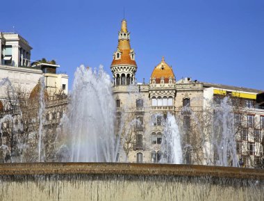 Barcelona 'daki Katalonya Meydanı. İspanya