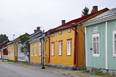 Kokkola 'da eski bir cadde. Finlandiya