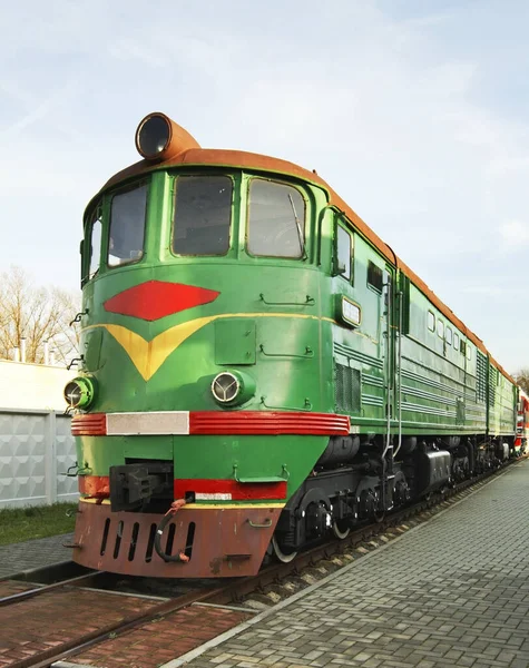 Locomotiva Elétrica Museu Ferroviário Brest Bielorrússia — Fotografia de Stock