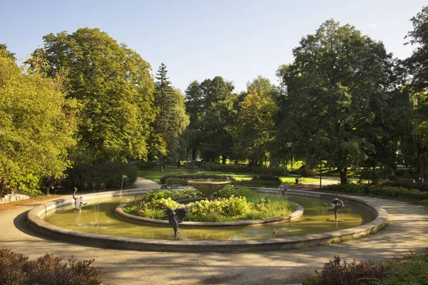 Springbrunnen Symphonie Der Vögel Park Podzamcze Olsztyn Polen — Stockfoto