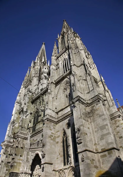 Szent Péter Templom Regensburgi Székesegyház Bajorország Németország — Stock Fotó