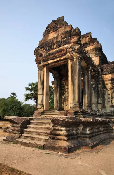 Bibliotheek Van Angkor Wat Hoofdtempel Provincie Siem Reap Cambodja — Stockfoto