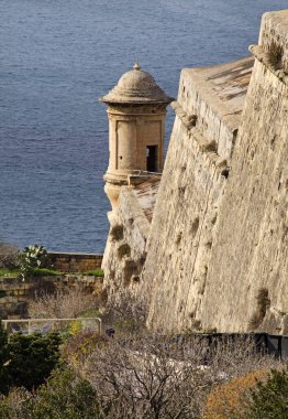 Valletta 'daki şehir duvarları. Malta