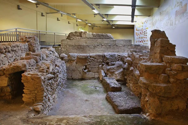 Starożytne Ruiny Atenach Metro Grecja — Zdjęcie stockowe