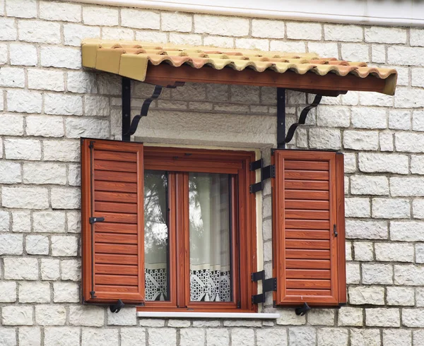 Window Filiates Greece — Stock Photo, Image