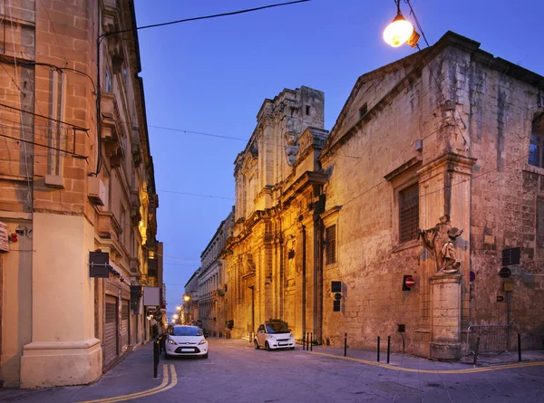 Kerk Van Jezuïeten Valletta Malta — Stockfoto