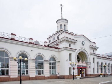 Yoshkar-Ola 'daki tren istasyonu. Mari El Republic. Rusya