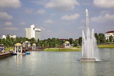 Maladzyechna 'daki Zafer Parkı. Beyaz Rusya