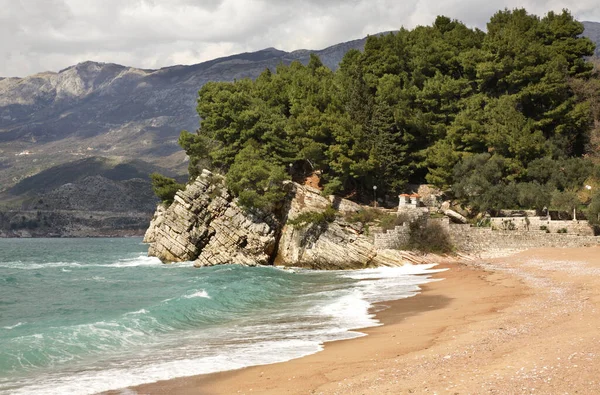 Vista Sveti Stefan Montenegro — Fotografia de Stock