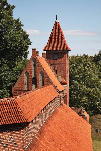 Malbork Zamek Polska Ordensburg Marienburg Gotyk Twierdza Fortyfikacje Siła Cytadela — Zdjęcie stockowe