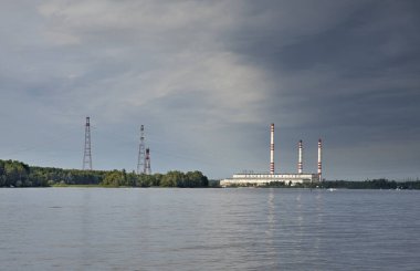 Konakovo 'daki elektrik santrali. Rusya