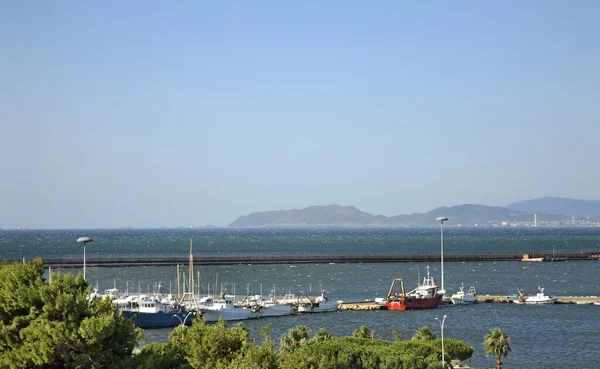 Haven Cagliari Sardinië Italië — Stockfoto