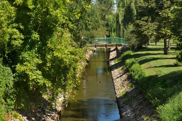 Gasawka Nehri Znin Deki Şehir Parkında Polonya — Stok fotoğraf