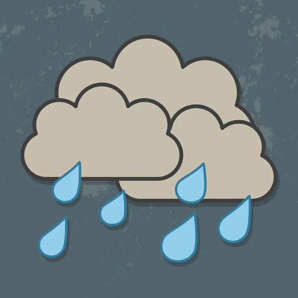 Cloud and rain — Stock Vector