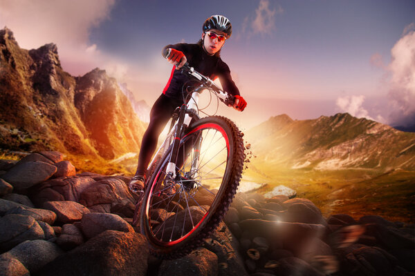 Mountain Bike cyclist riding