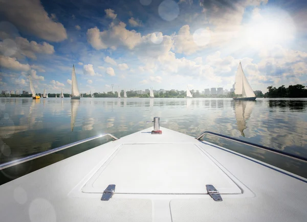 Yacht boat stern — Stock Photo, Image