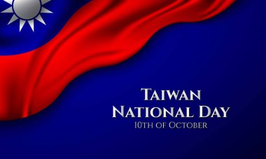 Tayvan Ulusal Günü Arkaplan Tasarımı. Vektör İllüstrasyonu.