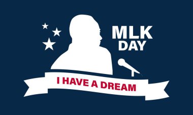 Martin Luther King Jr. Gündüz Arkaplanı. Pankart, Poster, Tebrik Kartı.