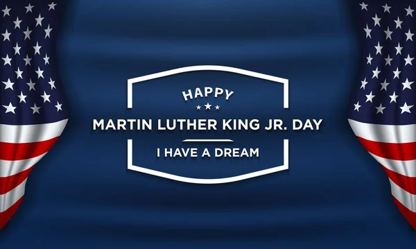 Martin Luther King Dag Achtergrond Banner Affiche Wenskaart — Stockvector