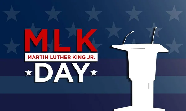 Martin Luther King Dag Achtergrond Banner Affiche Wenskaart — Stockvector