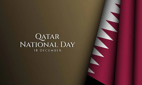 Día Nacional Qatar Antecedentes Diseño — Vector de stock