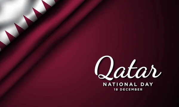 Día Nacional Qatar Antecedentes Diseño — Vector de stock
