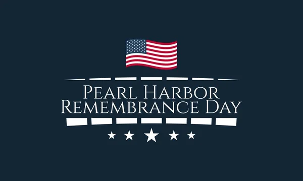 Pearl Harbor Giorno Della Memoria Sfondo Design — Vettoriale Stock