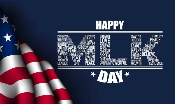 United States America Mlk Day Background Design — Vetor de Stock