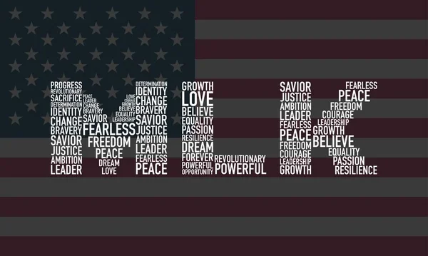 United States America Mlk Day Background Design — Vetor de Stock