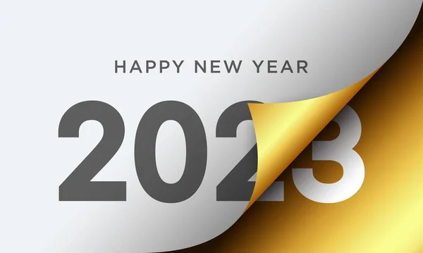 2023 Mutlu Yıllar Geçmiş Tasarımı. Vektör İllüstrasyonu.