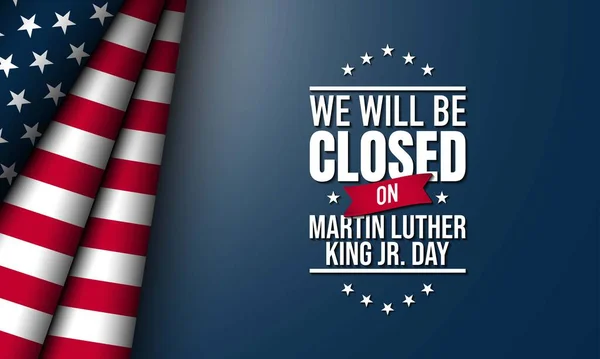 Martin Luther King Day Background Design Closed Martin Luther King — Stockvector