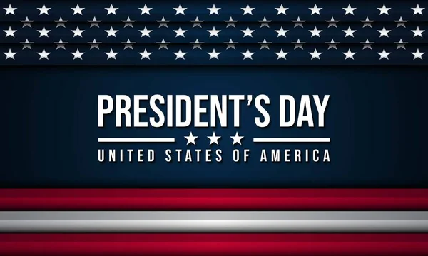 Presidenti Day Sfondo Design Banner Poster Biglietto Auguri Illustrazione Vettoriale — Vettoriale Stock