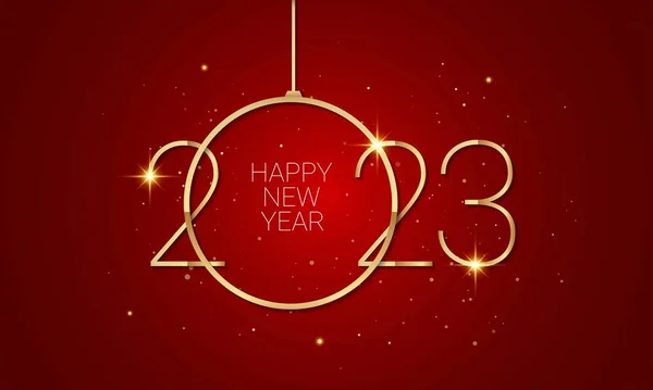2023 Mutlu Yıllar Geçmiş Tasarımı. Vektör İllüstrasyonu.