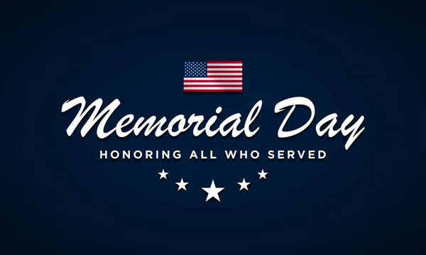 Memorial Day Bakgrund Design Vektor Illustration — Stock vektor