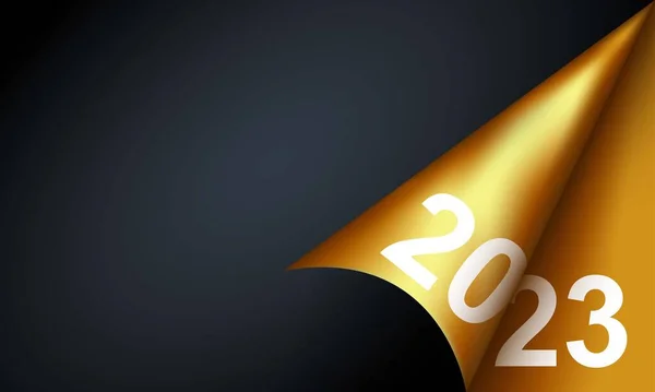 2023 Mutlu Yıllar Geçmiş Tasarımı. Vektör İllüstrasyonu.
