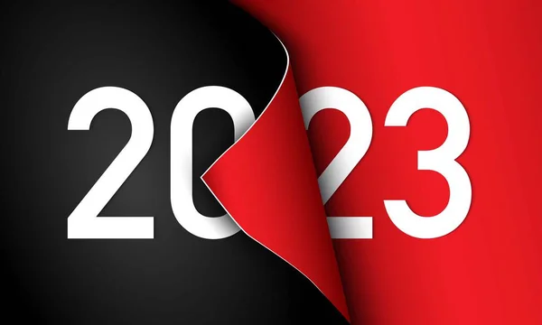2023 Mutlu Yıllar Geçmiş Tasarımı. Vektör İllüstrasyonu.
