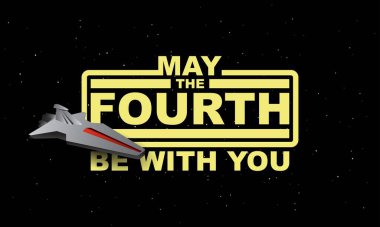 4 Mayıs seninle olsun. Vektör çizim.