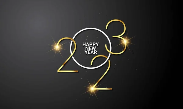 2023 Happy New Year Background Design Vector Illustration — Vector de stoc