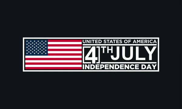 アメリカ独立記念日背景デザイン 7月4日 — ストックベクタ