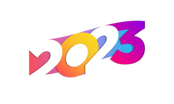 2023 Happy New Year Logo Text Design 2023 Number Design — Διανυσματικό Αρχείο