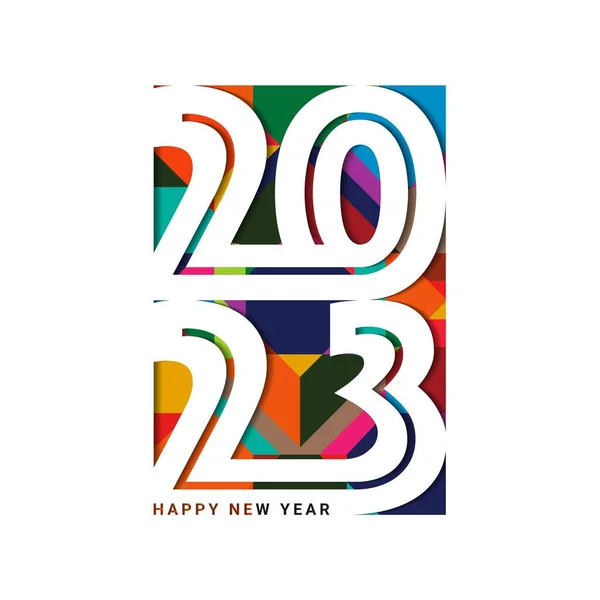 2023 Happy New Year Text Design Vector — Διανυσματικό Αρχείο