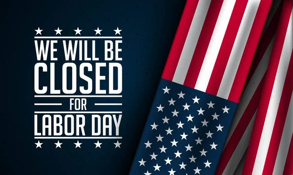 Labor Day Background Design Closed Labor Day Stockillustration