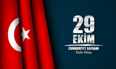 Cumhuriyet Günü Türkiye Arkaplanı. Vektör İllüstrasyonu