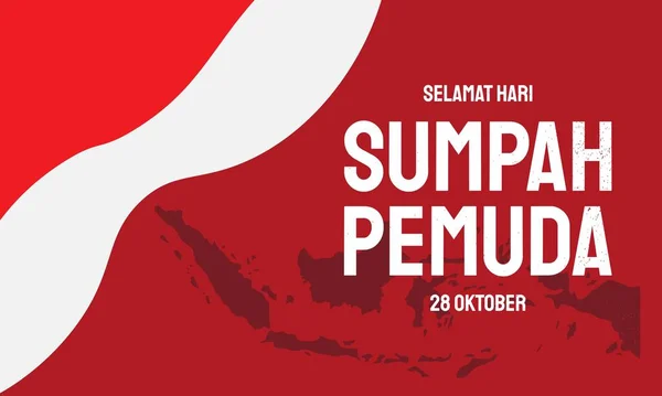 Latar Belakang Hari Sumpah Pemuda - Stok Vektor