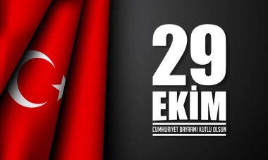 Cumhuriyet Günü Türkiye Arkaplanı. Vektör İllüstrasyonu