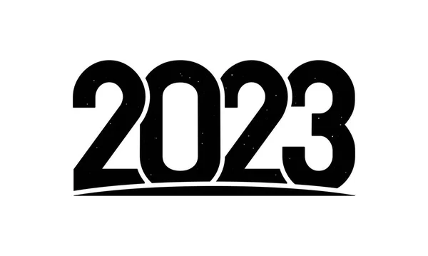 2023 Número Sobre Fondo Blanco — Vector de stock