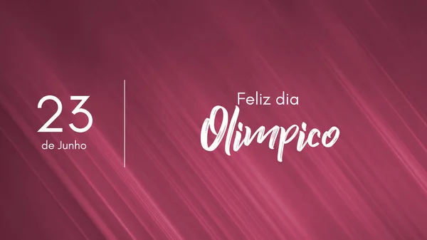 Banner Del Día Olímpico Feriado Calendario Junio — Foto de Stock